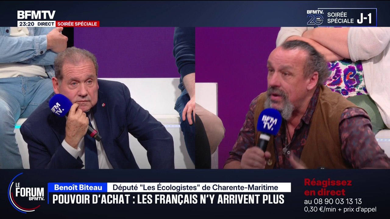 FORUM BFM - "La transition écologique, c'est pas une option" mais "ce n'est pas aux citoyens de la financer", assure Benoît Biteau, député Écologiste de Charente-Maritime