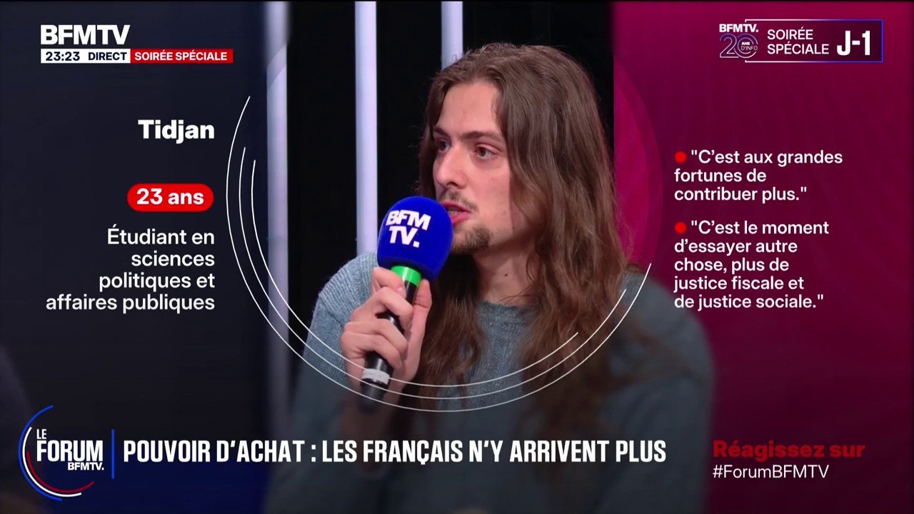 FORUM BFM - "Le problème de la transition écologique ne doit pas à être payé par les travailleurs et citoyens", estime Tidjan, étudiant