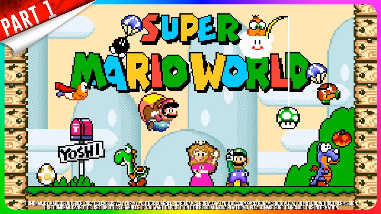 Super Mario World (SNES - US) Longplay PART 1 of 2 (100% All 96 Exits, 2 Players)