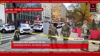 Ataque a balazos contra miembros de la Guardia Nacional cerca de la Casa Blanca