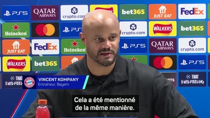 Bayern - Kompany : "Personne ne veut être la meilleure équipe en novembre"
