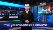 KRI Hiu KODAERAL VI Evakuasi 9 Nelayan Di Selat Makassar