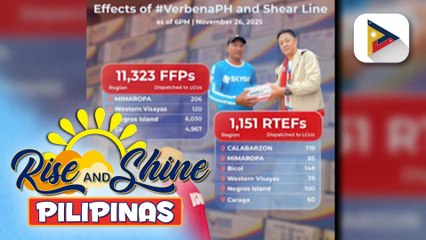 DSWD, tuloy-tuloy sa pamamahagi ng mga tulong sa mga pamilyang naapektuhan ng Bagyong #VerbenaPH