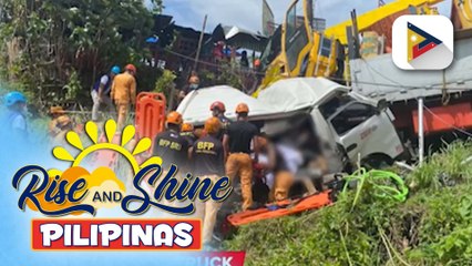 11 patay, habang dalawa ang ginagamot pa sa ospital matapos araruhin ng truck ang isang pampasaherong van sa Camalig, Albay | ulat ni Darrel Buena - PTV Legazpi