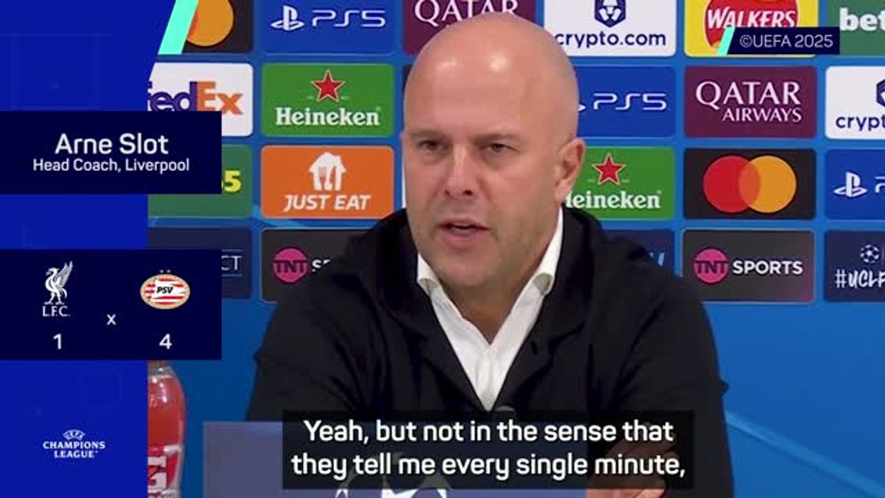 'Let’s see' - Slot talks Liverpool future after heavy loss to PSV