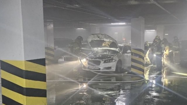 아파트 지하주차장 차량 화재...20대 방화 혐의 체포 / YTN