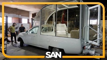 Popemobile repurposed as ‘Vehicle of Hope’ clinic to aid Gaza children