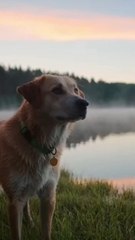 The dog is loyal to its owner and helps him in difficult times ❤️🐶. #dog #ai #loyal