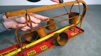 1930_s Skil Pail Game Restoration - Vintage Tin Toy