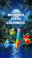 ✨ O Lapisinho Mágico e os Bichinhos Fofos Coloridos!  Aprenda as Cores Brincando 💚💙❤️