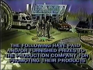 Wheel of Fortune closing credits, 12/4/87