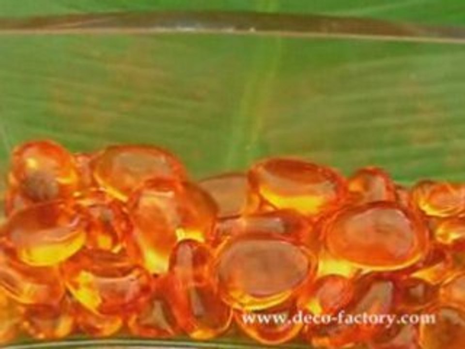 Galets déco acrylique rose orange