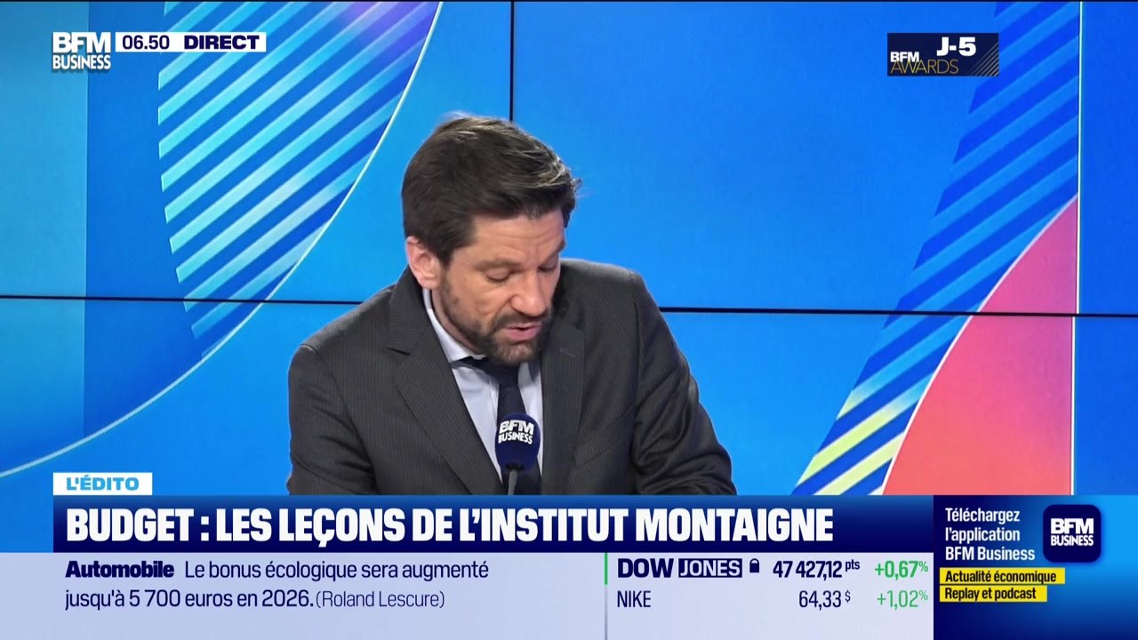 L’Edito de Raphaël Legendre : Budget, les leçons de l'Institut Montaigne - 27/11