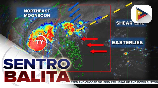 Epekto ng Shear line, patuloy ibinababala ng PAGASA; Bagyong Verbena, nasa labas na ng PAR at lumakas sa 'Typhoon' na