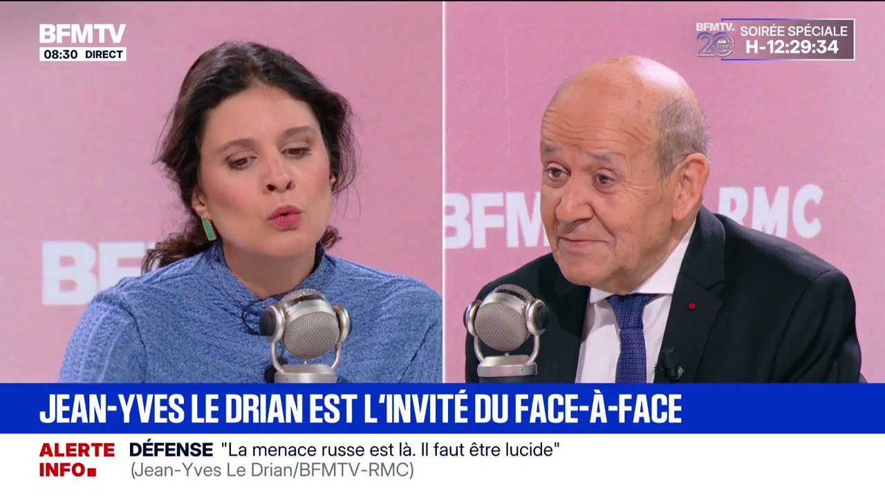 Menace russe: "Il ne faut pas avoir peur, il faut être déterminés", estime Jean-Yves Le Drian, ancien ministre des Armées et des Affaires étrangères