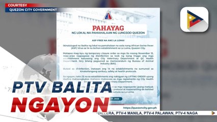 14 na establisimyentong nagtitinda ng lechon sa La Loma, idineklara nang ASF-Free ng QC LGU