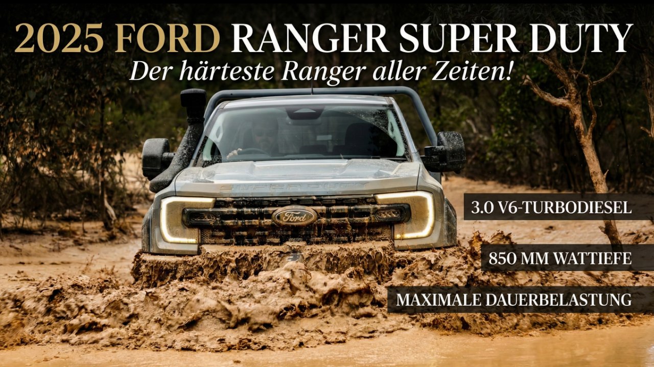 Pickup für Profis: 2025 Ford Ranger Super Duty – Technik, Daten, Details