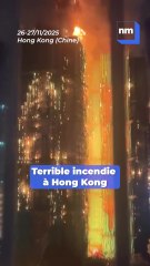 Hong Kong : Les images du terrible incendie d’un ensemble de gratte-ciel qui a fait au moins 55 morts