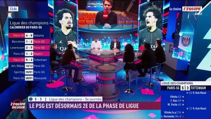 Emission TV  : L'Equipe du Soir sur l'Equipe TV (extrait d'émission, Fr, Nov 2025) UECL 5ème Journée PSG - Tottenham débrief