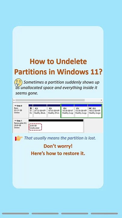Undelete Windows 11 Partitions | Restore Lost Drives in Minutes!