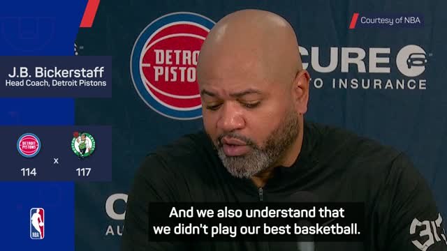 Pistons yet to reach their full potential - Bickerstaff on record-tying win streak