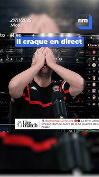 Gros craquage en direct de Constantin Djivas, speaker de l'OGC Nice, quand les Aiglons se prennent un but au bout de...