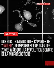 Le Manifest - 🚨 🔬 Révolution micro-robotique !🤖 Des robots minuscules capables de parler, coopérer et se “réparer” grâce aux ondes sonores. Une avancée qui pourrait transformer la médecine et la dépollution. 🌍✨