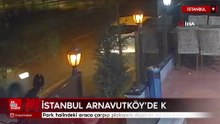 Arnavutköy’de park halindeki araca çarpıp plakasını düşüren sürücü kaçtı
