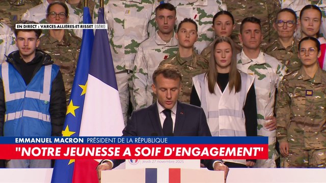 Emmanuel Macron sur le service national : «Nos jeunes participeront à toutes les missions, à tous les postes, du terrain à l'état-major. Les jeunes serviront uniquement sur le territoire national»