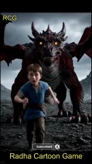 A dragon is chasing a child // ड्रैगन एक बच्चे के पीछे पड़ा हुआ है