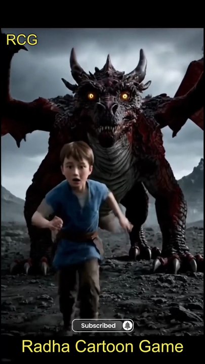 A dragon is chasing a child // ड्रैगन एक बच्चे के पीछे पड़ा हुआ है
