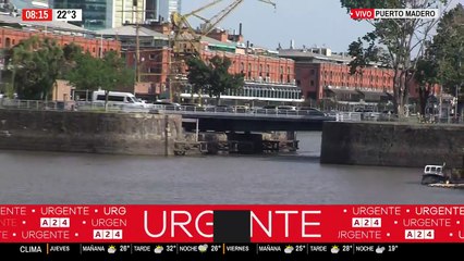 Buzos hallaron el cuerpo de un hombre que se lanzó a uno de los diques de Puerto Madero