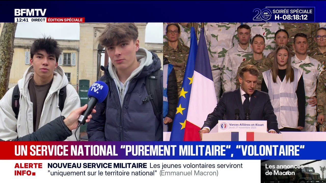 Service militaire volontaire: "Ça peut nous apporter beaucoup d'un point de vue disciplinaire", estime ce lycéen