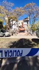 Comienza el derribo de la casa okupa del parque de Gasset de Ciudad Real