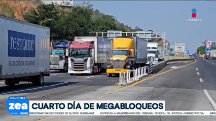Por cuarto día consecutivo, transportistas realizan bloqueos en México