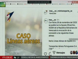 INAC revoca concesión a varias aerolíneas por sumarse a las acciones de terrorismo de Estado