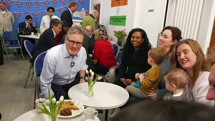 Starmer, Reeves & Miliband all smiles meeting the public