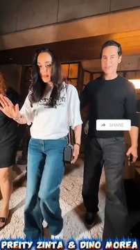 Bollywood Actress Preity Zinta With Dino Morea 🥰