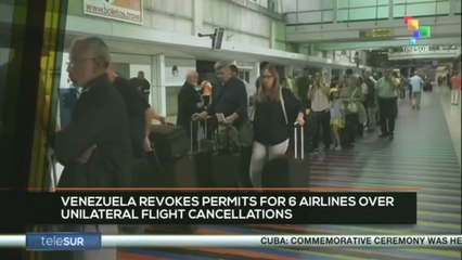 FTS 8:30 27-11: Venezuela revokes permits for 6 airlines over unilateral flight cancellations