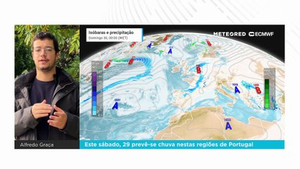 Este sábado, 29 prevê-se chuva nestas regiões de Portugal