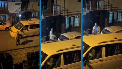 Eşinin otomobiline zarar verdi; müdahale eden komşusunun aracının camlarını kırdı