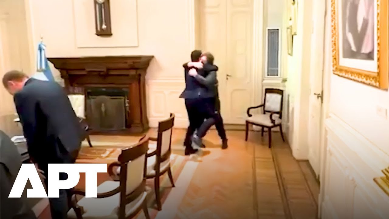 “Give Me a Hug!” – Euphoric Argentine President Milei Bursts Into Cabinet Meeting | APT