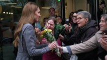 Princess Kate greets crowd after children's charity visit