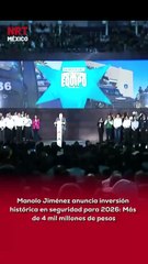🦺 Durante su 2º informe de gobierno, el gobernador Manolo Jiménez anunció una inversión histórica: más de 4 mil millones de pesos destinados exclusivamente a fortalecer la seguridad durante el 2026.