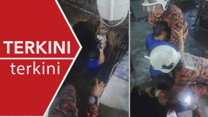 Pembancuh minuman nyaris maut, terperangkap mendapan tanah