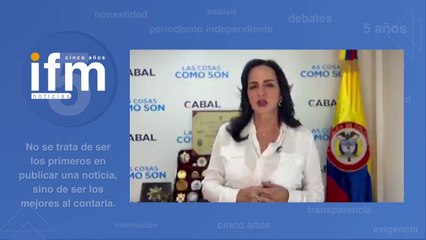 María Fernanda Cabal radicó queja ante Procuraduría contra general Huertas y Wilmar Mejía