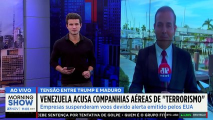 Maduro ACUSA companhias aéreas de TERRORISMO em nova etapa do CONFLITO com Trump