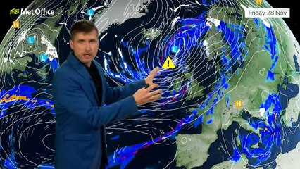 Weekend weather 27/11/2025 – Wind and rain pushing through