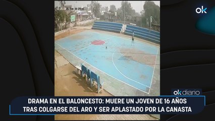 Drama en el baloncesto: muere un joven de 16 años tras colgarse del aro y ser aplastado por la canasta