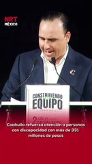 ♿ Durante su 2º informe de gobierno, el gobernador Manolo Jiménez informó que este año se destinaron más de 331 millones de pesos para fortalecer la atención a personas con discapacidad en todo Coahuila.